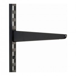 Twin Slot Bracket for Upright 120x50mm Steel Black Single