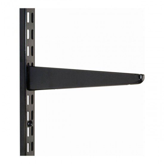 Twin Slot Bracket for Upright 120x50mm Steel Black Single