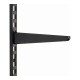 Twin Slot Bracket for Upright 120x50mm Steel Black Single