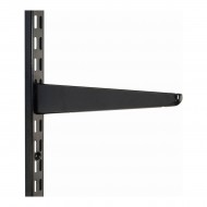 Twin Slot Bracket for Upright 270x50mm Steel Black Single