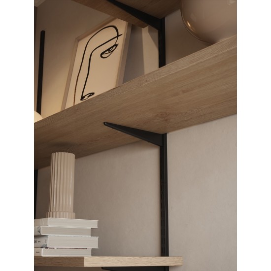 Twin Slot Upright for Brackets 430mm Steel Black