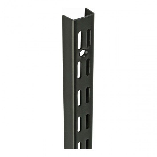 Twin Slot Upright for Brackets 1000mm Steel Black