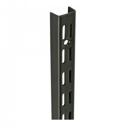 Twin Slot Upright for Brackets 1980mm Steel Black