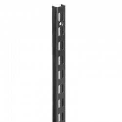 2.4m/2400mm Black Twin Slot Shelving Upright
