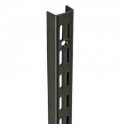 2.4m/2400mm Black Twin Slot Shelving Upright