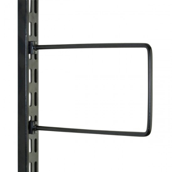 150mm Black Twin Slot Flexible Bookends Steel 2 Piece