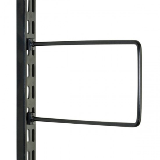 150mm Black Twin Slot Flexible Bookends Steel 2 Piece