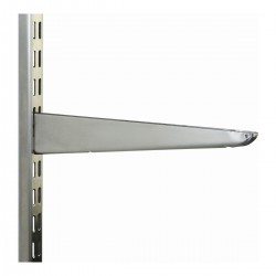 Twin Slot Bracket for Upright 120x50mm Steel Silver Single