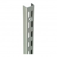 1220mm Silver Twin Slot Upright for Brackets Steel