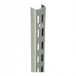 1600mm Silver Twin Slot Upright for Brackets Steel