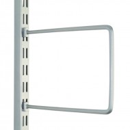 Matt Silver Flexi Book Ends 150mm x 120mm - Twin Slot Shelving Pair