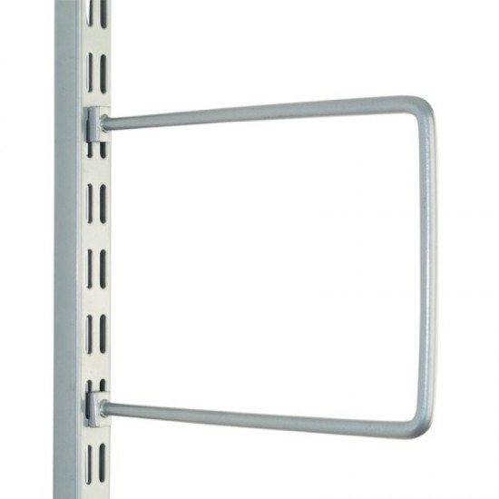 200mm Silver Twin Slot Flexible Bookends Silver 2 Piece