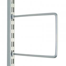 Matt Silver Flexi Book Ends 200mm x 120mm - Twin Slot Shelving Pair