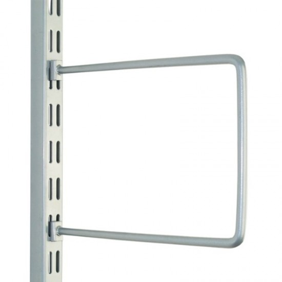 Matt Silver Flexi Book Ends 250mm x 150mm - Twin Slot Shelving Pair