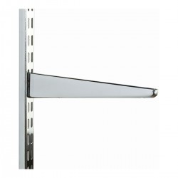 Twin Slot Bracket for Upright 120x50mm Chrome Steel Single