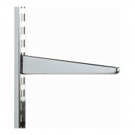 370mm Chrome Twin Slot Bracket for Upright Steel Single