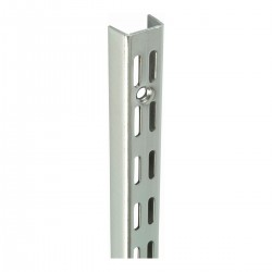 2400mm Chrome Twin Slot Upright for Brackets Steel