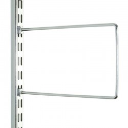 Polished Chrome Flexi Book Ends 150mm x 120mm - Twin Slot Shelving Pair