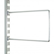 Polished Chrome Flexi Book Ends 150mm x 120mm - Twin Slot Shelving Pair