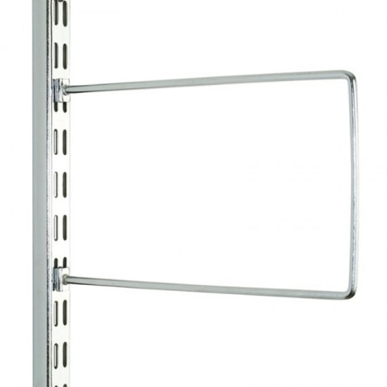 150mm Chrome Twin Slot Flexible Bookends Steel 2 Piece