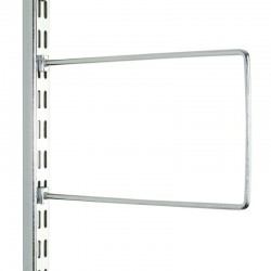 Polished Chrome Flexi Book Ends 200mm x 120mm - Twin Slot Shelving Pair