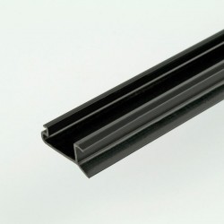 2m Black ProFrame Cladding Extrusion for 25mm Square Tube Aluminium
