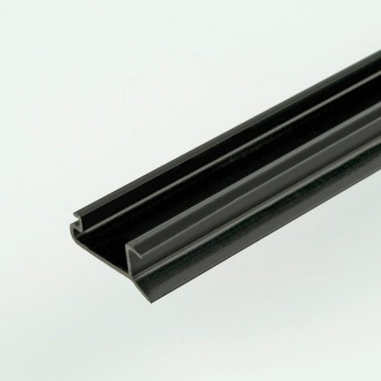2m Black ProFrame Cladding Extrusion for 25mm Square Tube Aluminium