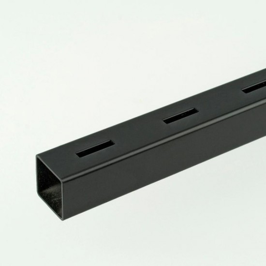 2m Black ProFrame Square Tube with Single Slot Steel