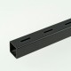 2m Black ProFrame Square Tube with Single Slot Steel
