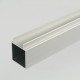 2m ProFrame Square Tube Double Fin One Face Aluminium