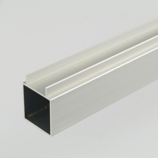 2m ProFrame Square Tube Double Fin One Face Aluminium