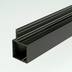 2m Black ProFrame Square Tube Single Fin One Face Aluminium
