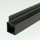 2m Black ProFrame Square Tube Single Fin One Face Aluminium