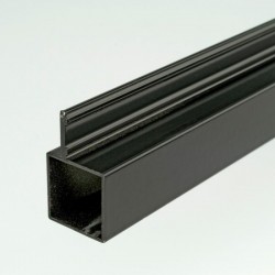 2m Black ProFrame Square Tube Single Fin One Face Aluminium