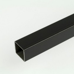25mm Black ProFrame Square Tube 3m Aluminium