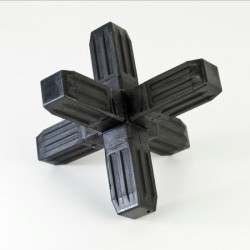 Black ProFrame Joint 6 Way for 25mm Square Tube
