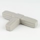 Grey ProFrame Joint 3 Way Flat for 25mm Square Tube
