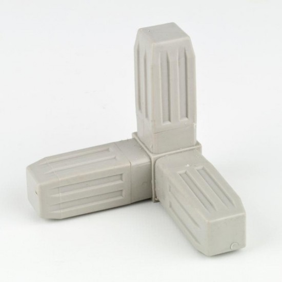 Grey ProFrame Joint 3 Way for 25mm Square Tube