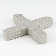 Grey ProFrame Joint 4 Way Flat for 25mm Square Tube