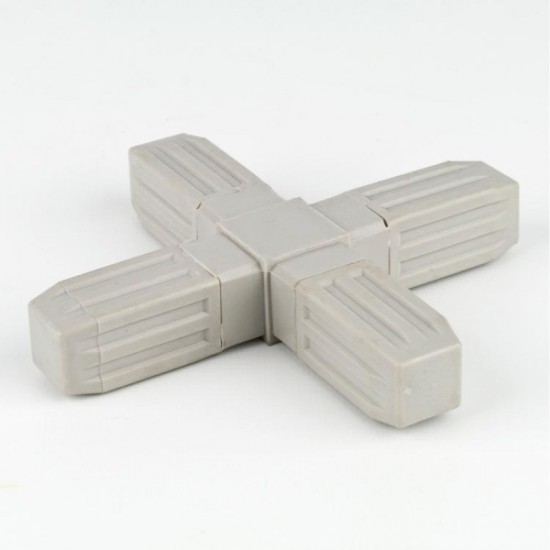 Grey ProFrame Joint 4 Way Flat for 25mm Square Tube