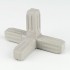Grey ProFrame Joint 4 Way for 25mm Square Tube