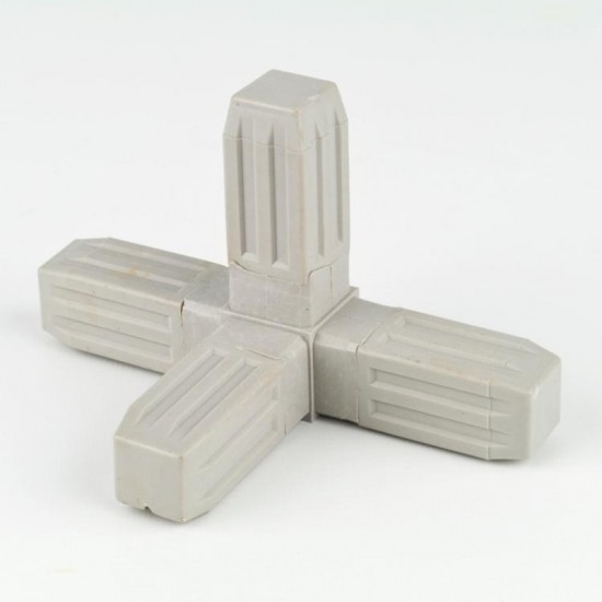 Grey ProFrame Joint 4 Way for 25mm Square Tube