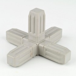 Grey ProFrame Joint 5 Way for 25mm Square Tube
