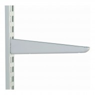 Twin Slot Bracket for Upright 120x50mm Steel White Single