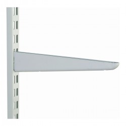 Twin Slot Bracket for Upright 120x50mm Steel White Single