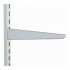 Twin Slot Bracket for Upright 120x50mm Steel White Single