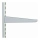 Twin Slot Bracket for Upright 120x50mm Steel White Single