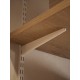 Twin Slot Bracket for Upright 270x50mm Steel White Single