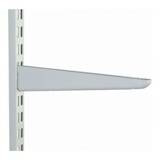 Twin Slot Bracket for Upright 470x85mm Steel White Single