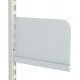 200mm White Twin Slot Shelf Ends Steel 2 Piece